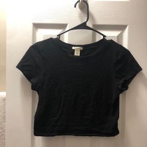 Black Bozzolo Cropped Shirt